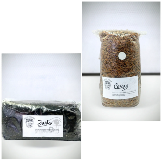 Magic Bundle Isis - Ceres: 1.5kg Sterilized Oats + Isis: 3kg Coconut Substrate